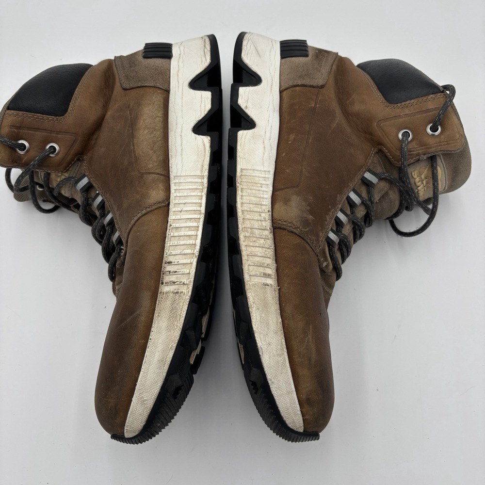 SOREL Mac Hill Lite Mid Waterproof Leather Boots Brown Mens 11 Lace Up Hiking - Picture 3 of 7